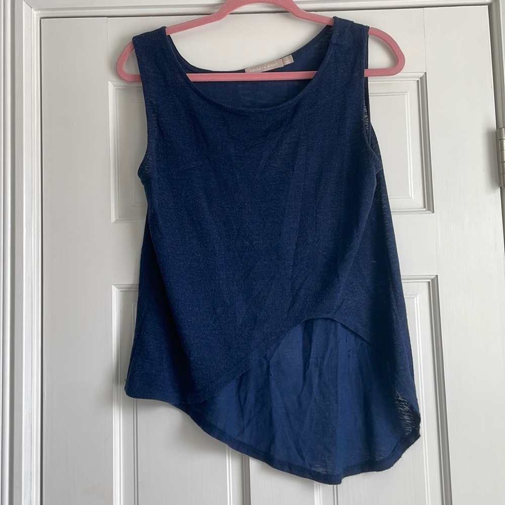 Mickey & Jenny asymmetrical knit tank